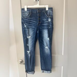 Distressed Blue Women's Jeans